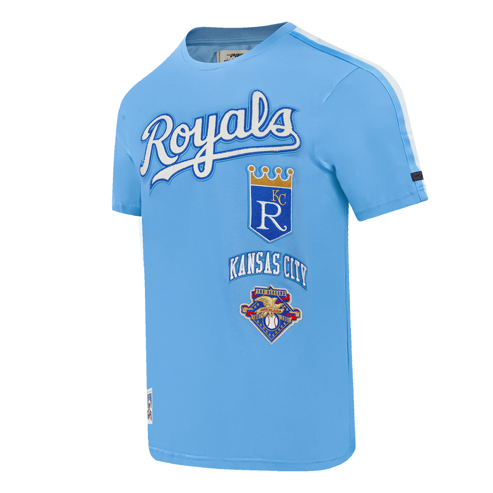 MLB KANSAS CITY ROYALS RETRO CLASSIC MEN'S STRIPED TOP (UNIVERSITY BLUE)