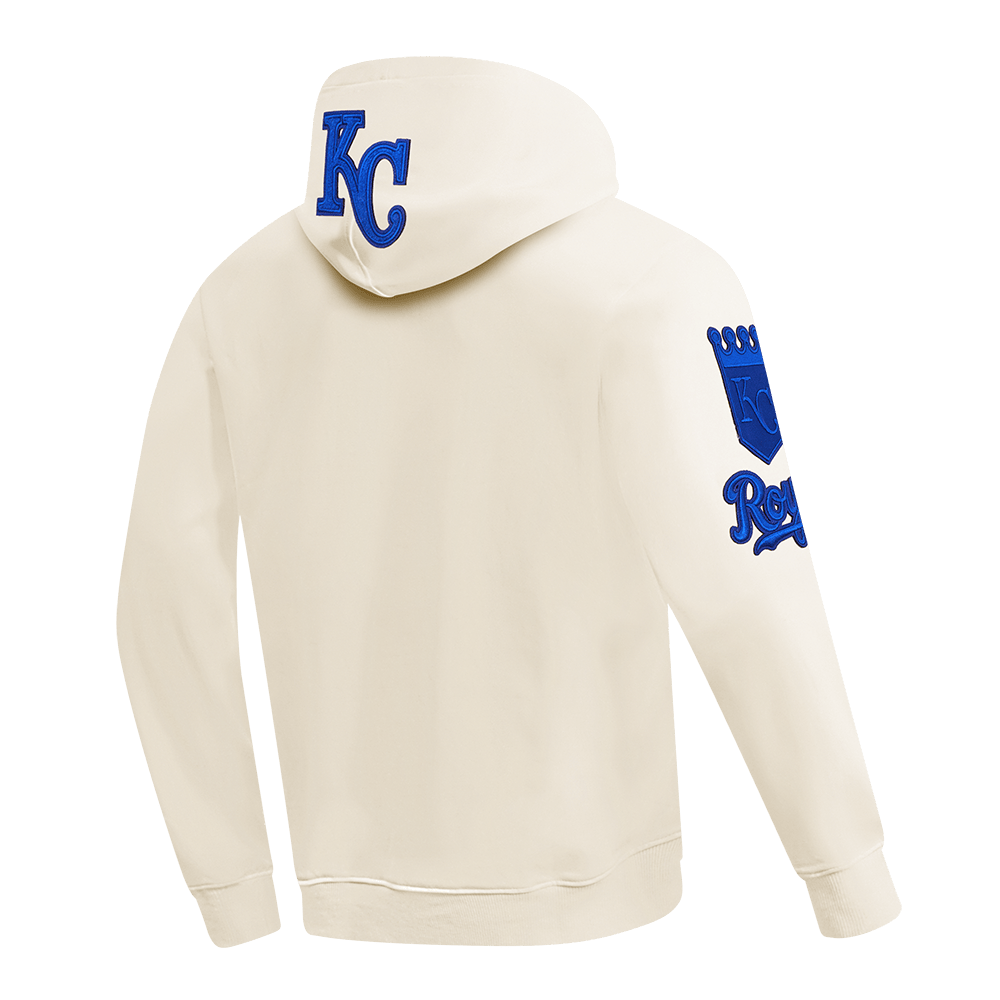 MLB KANSAS CITY ROYALS TRIPLE TONAL DK PO HOODIE (EGGSHELL)
