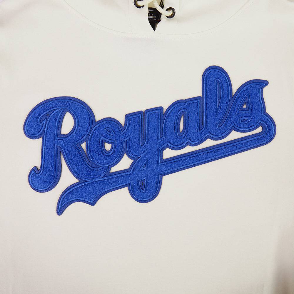 MLB KANSAS CITY ROYALS TRIPLE TONAL DK PO HOODIE (EGGSHELL)