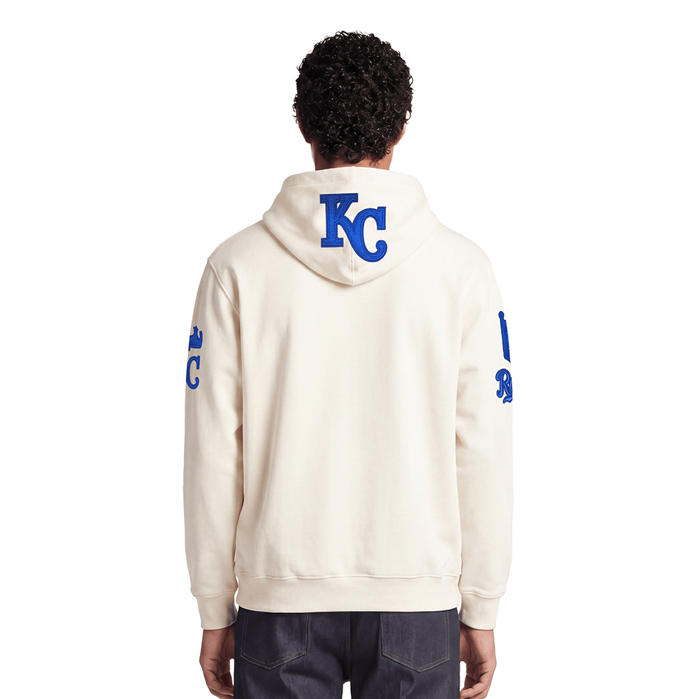 MLB KANSAS CITY ROYALS TRIPLE TONAL DK PO HOODIE (EGGSHELL)