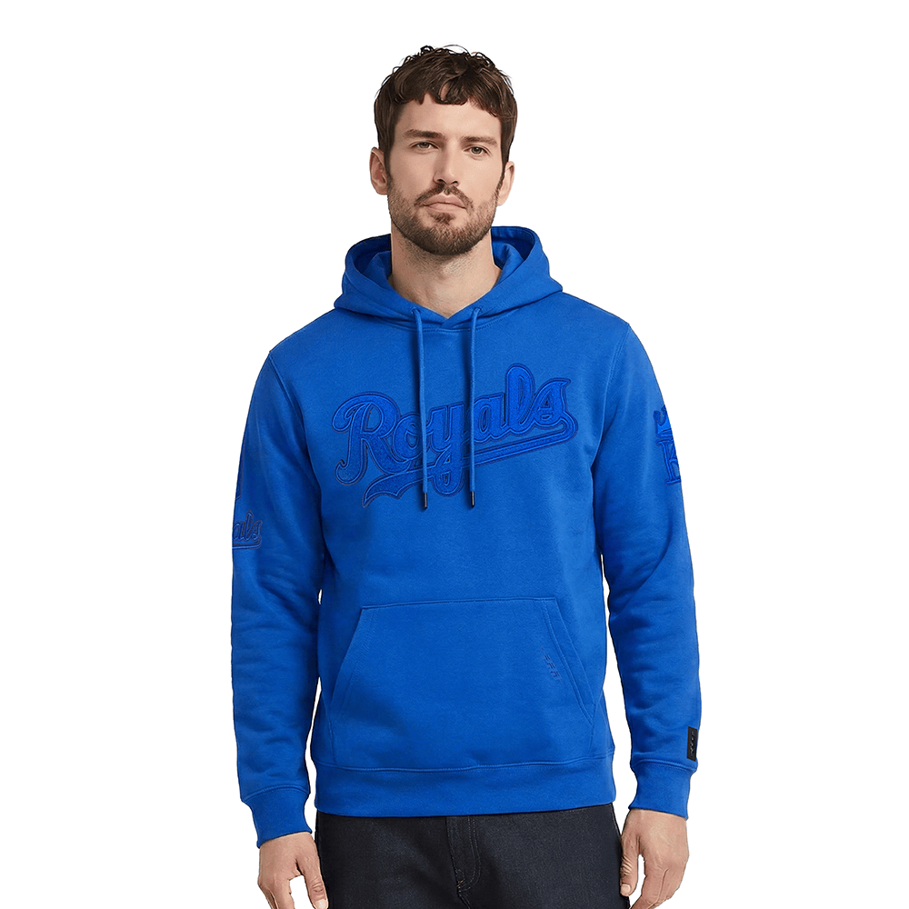 MLB KANSAS CITY ROYALS TRIPLE TONAL DK PO HOODIE (ROYAL BLUE)