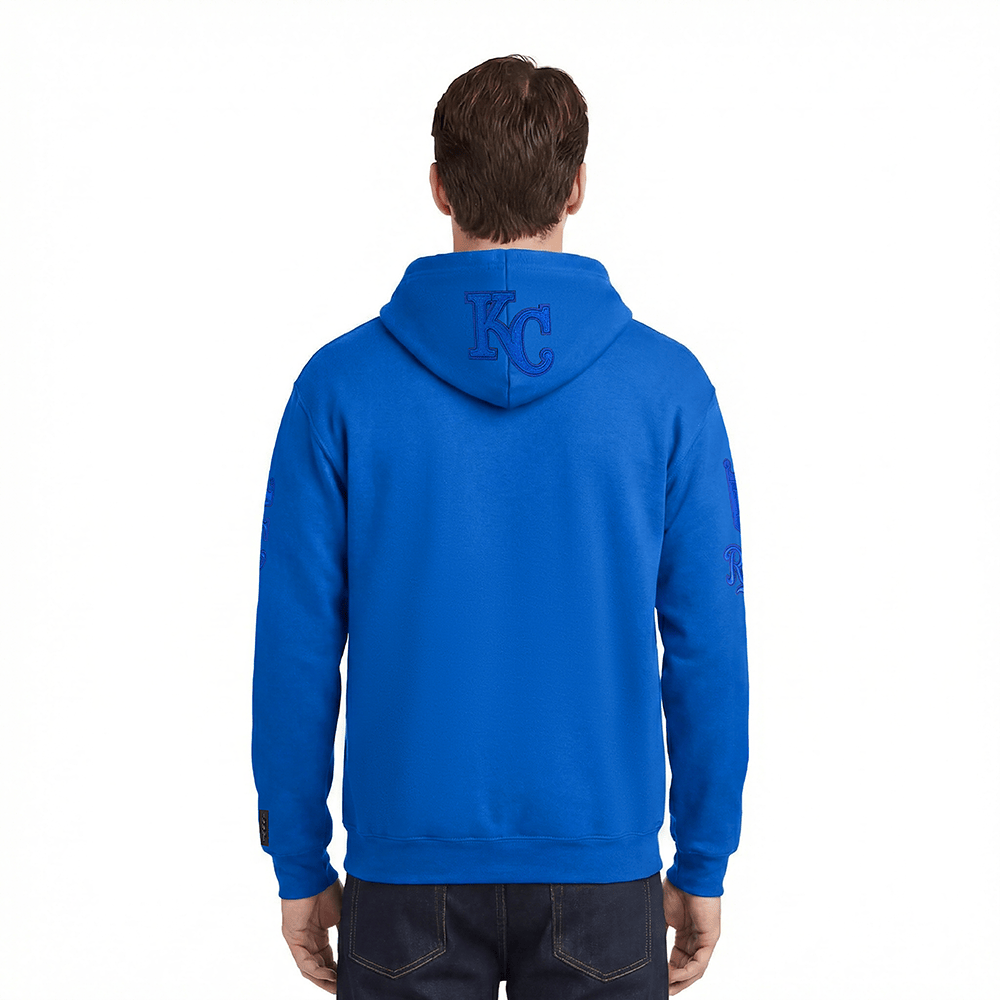MLB KANSAS CITY ROYALS TRIPLE TONAL DK PO HOODIE (ROYAL BLUE)