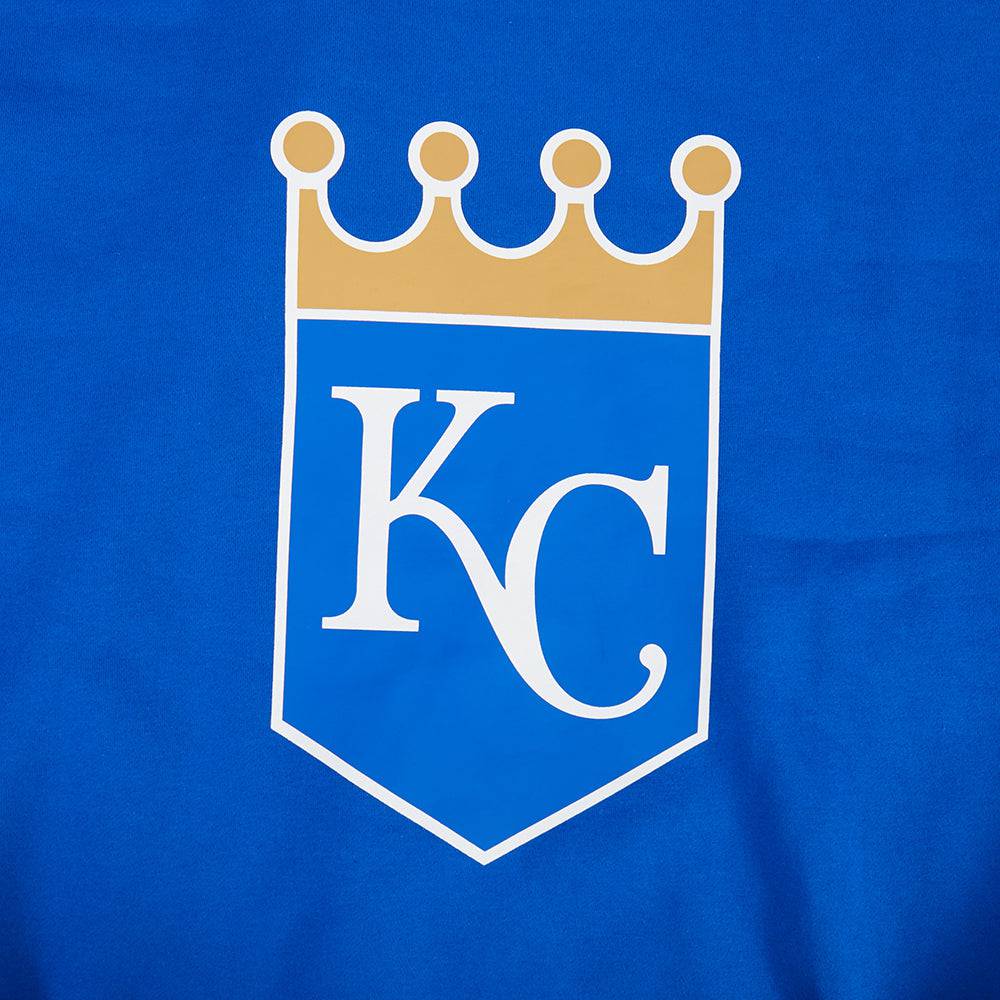 MLB KANSAS CITY ROYALS LIVING LARGE MEN'S DROP SHOULDER FLC PO HOODI (ROYAL BLUE)