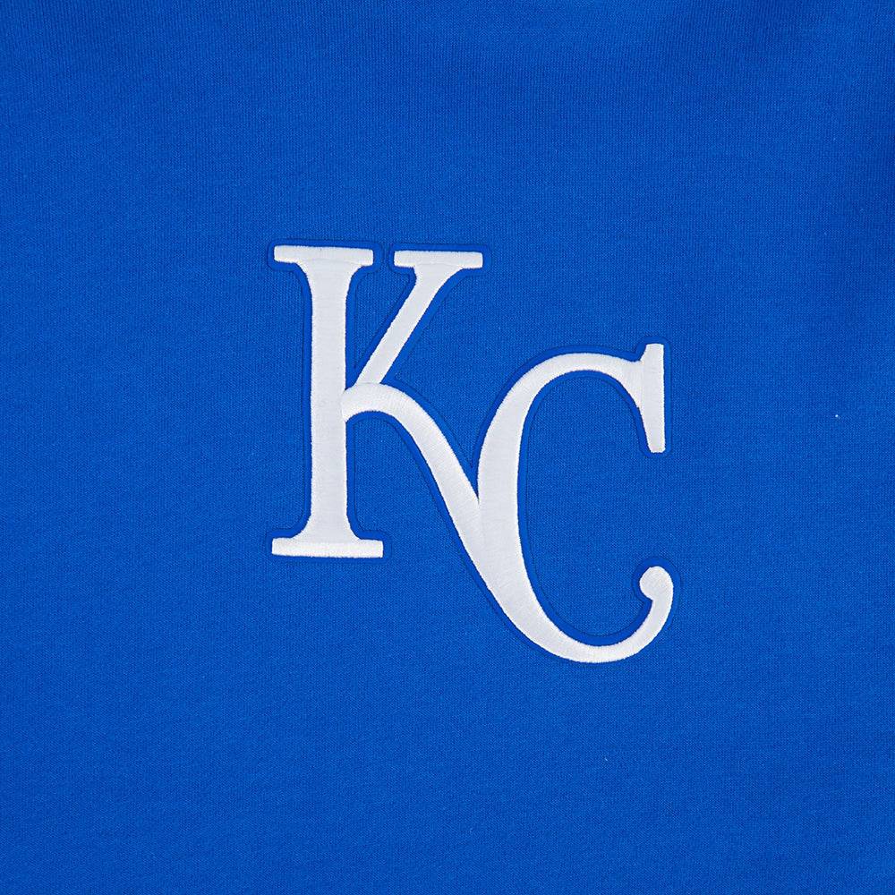 MLB KANSAS CITY ROYALS LIVING LARGE MEN'S DROP SHOULDER FLC PO HOODI (ROYAL BLUE)
