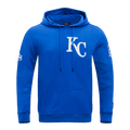 MLB KANSAS CITY ROYALS SUDADERA CON CAPUCHA CLÁSICA DE CHENILLA PARA HOMBRE (AZUL REAL)