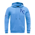 SUDADERA CON CAPUCHA DE TIRAR PARA HOMBRE MLB KANSAS CITY ROYALS CLÁSICA DE CHENILLA (AZUL UNIVERSITARIO)