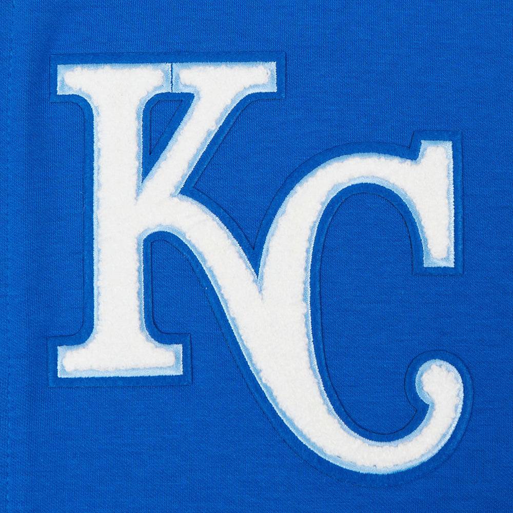 MLB KANSAS CITY ROYALS CLASSIC CHENILLE MEN'S FULL ZIP HOODIE (ROYAL BLUE)
