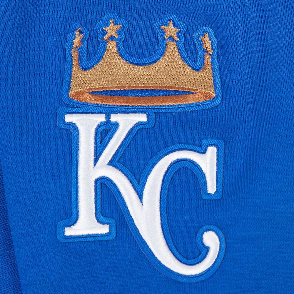 MLB KANSAS CITY ROYALS CLASSIC CHENILLE MEN'S FULL ZIP HOODIE (ROYAL BLUE)
