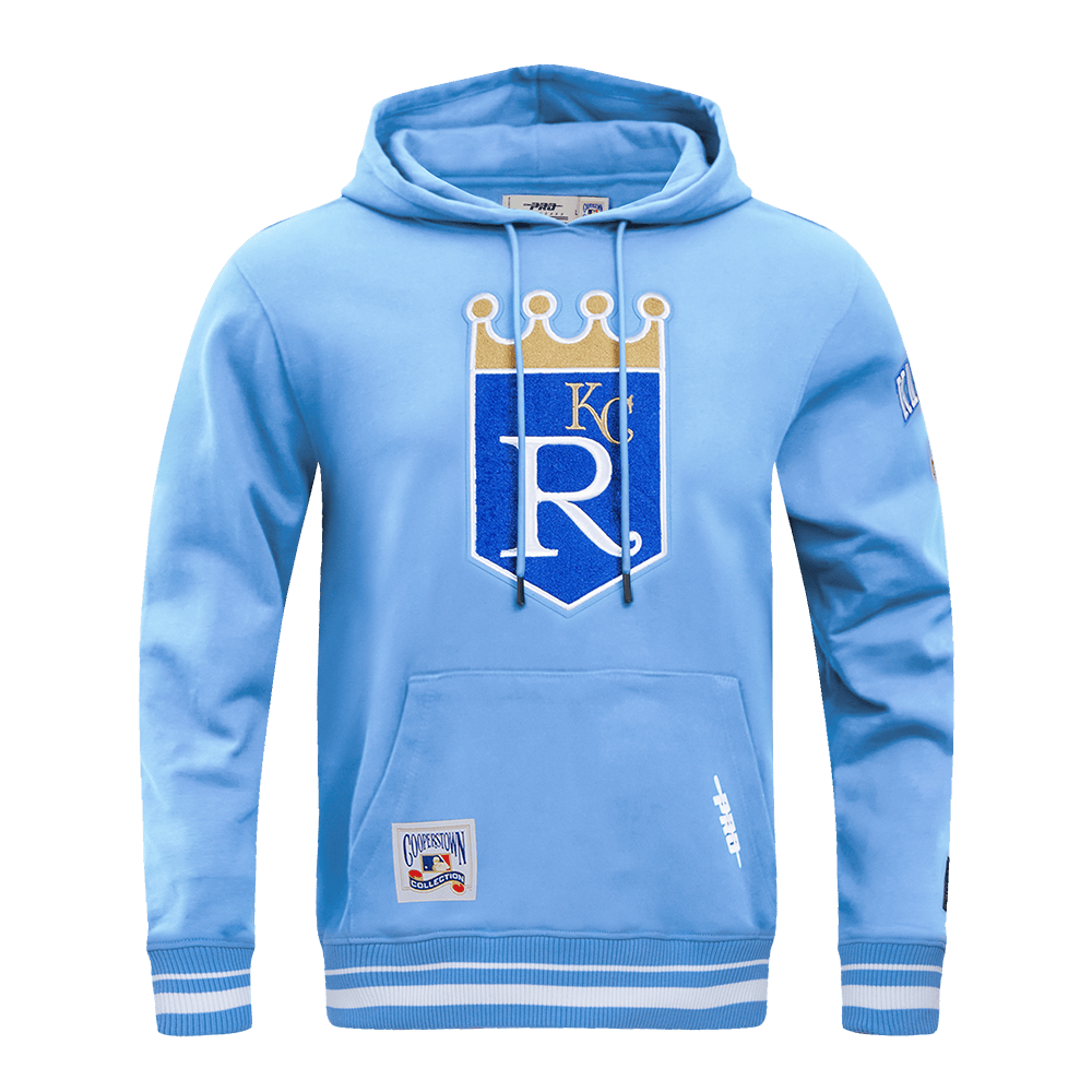 MLB KANSAS CITY ROYALS RETRO CLASSIC MEN'S PULLOVER HOODIE (UNIVERSITY BLUE)