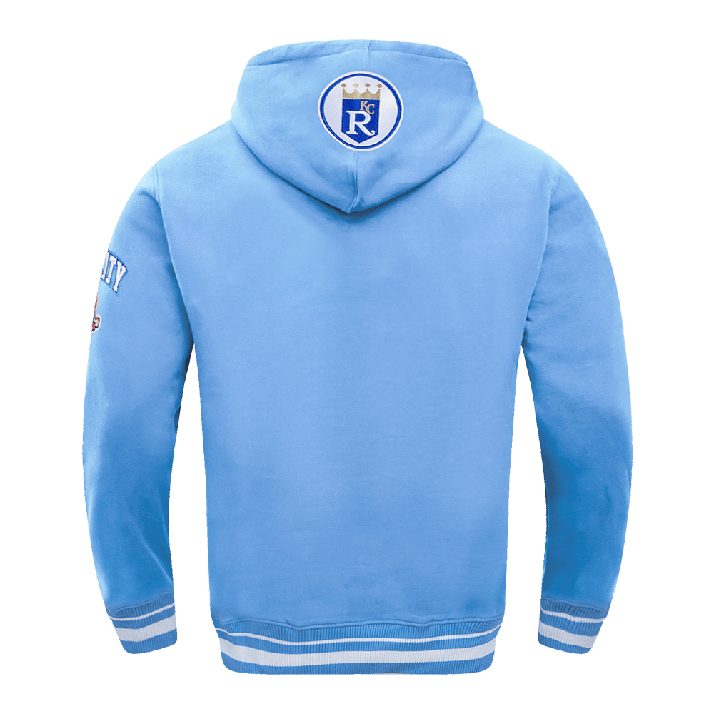 MLB KANSAS CITY ROYALS RETRO CLASSIC MEN'S PULLOVER HOODIE (UNIVERSITY BLUE)