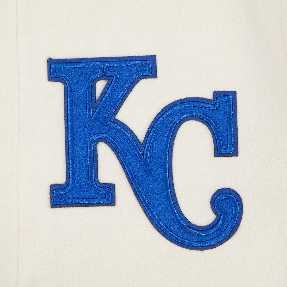 MLB KANSAS CITY ROYALS TRIPLE TONAL VARSITY JACKET (EGGSHELL)