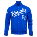 MLB KANSAS CITY ROYALS CURRENT LOGO PRO GAME DAY MEN'S DOUBLE KNIT JACKET (ROYAL BLUE/WHTE/MIDNIGHT NAVY)