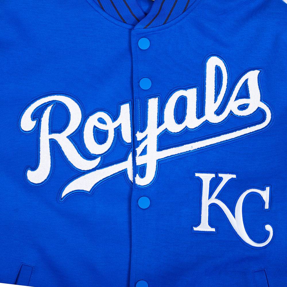 MLB KANSAS CITY ROYALS CURRENT LOGO PRO GAME DAY MEN'S DOUBLE KNIT JACKET (ROYAL BLUE/WHTE/MIDNIGHT NAVY)