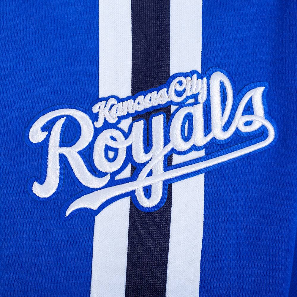 MLB KANSAS CITY ROYALS CURRENT LOGO PRO GAME DAY MEN'S DOUBLE KNIT JACKET (ROYAL BLUE/WHTE/MIDNIGHT NAVY)