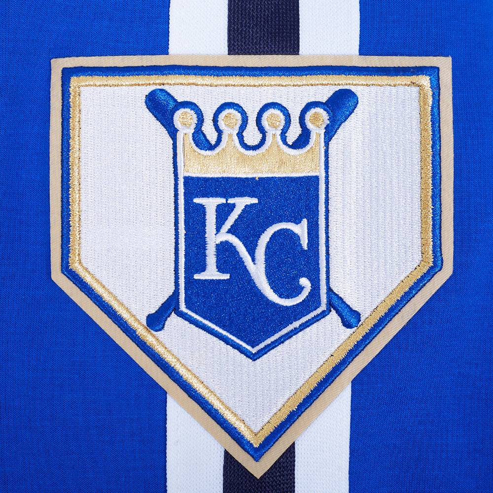 MLB KANSAS CITY ROYALS CURRENT LOGO PRO GAME DAY MEN'S DOUBLE KNIT JACKET (ROYAL BLUE/WHTE/MIDNIGHT NAVY)