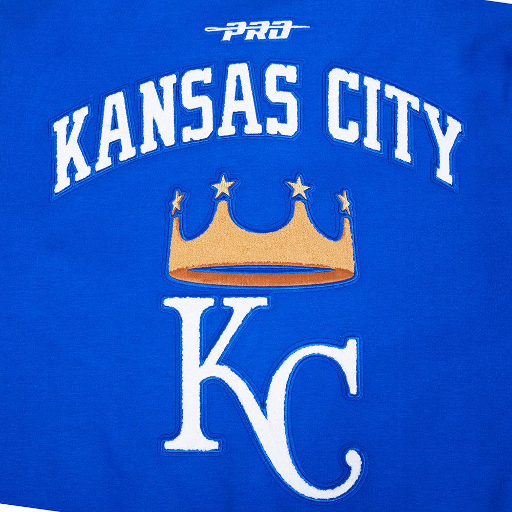 MLB KANSAS CITY ROYALS CURRENT LOGO PRO GAME DAY MEN'S DOUBLE KNIT JACKET (ROYAL BLUE/WHTE/MIDNIGHT NAVY)