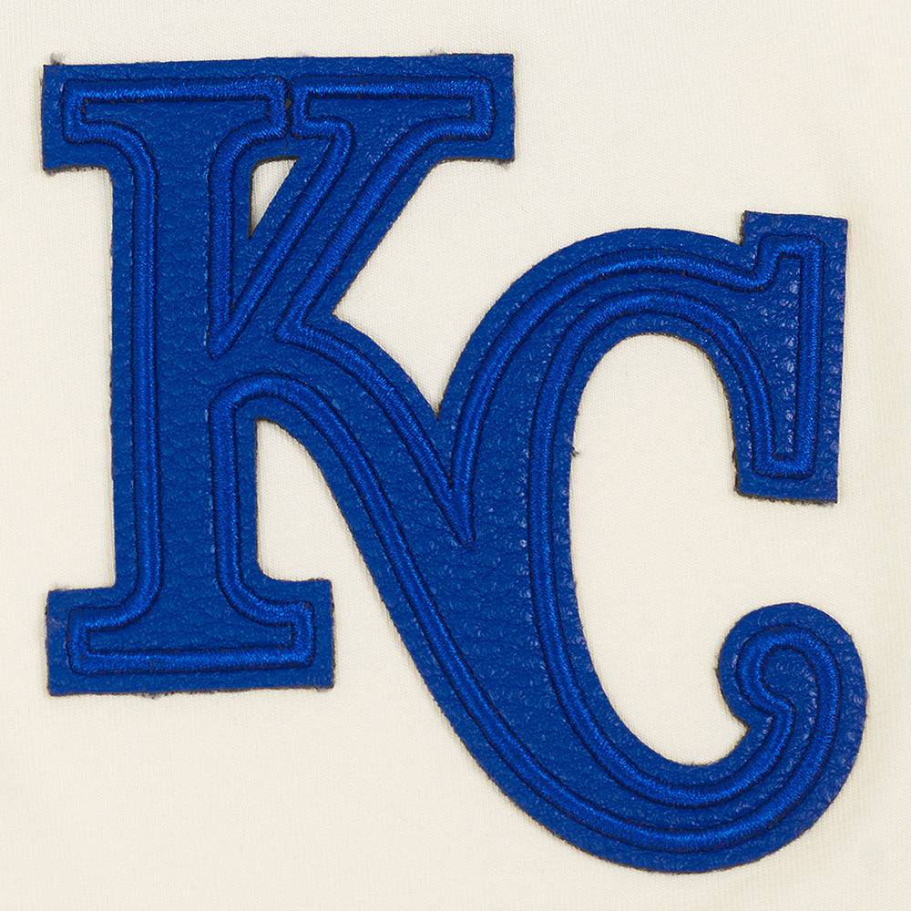 MLB KANSAS CITY ROYALS TRIPLE TONAL SINGLE JERSEY BOXY WOMEN'S TEE (EGGSHELL)