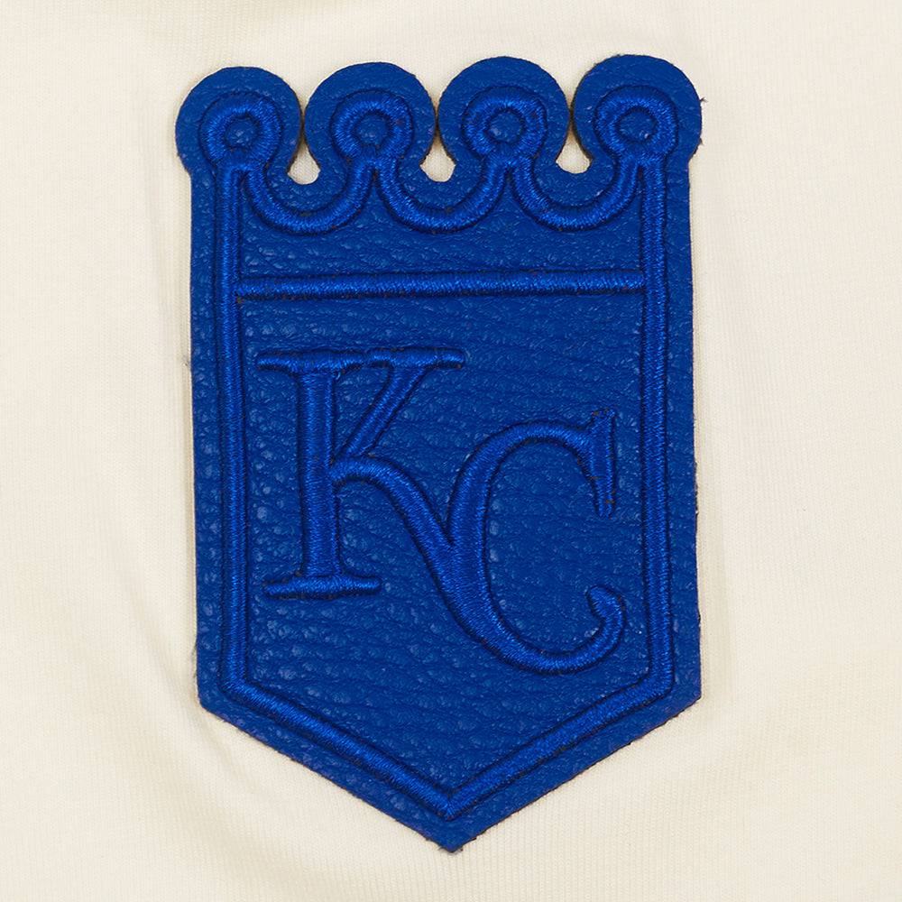 MLB KANSAS CITY ROYALS TRIPLE TONAL SINGLE JERSEY BOXY WOMEN'S TEE (EGGSHELL)