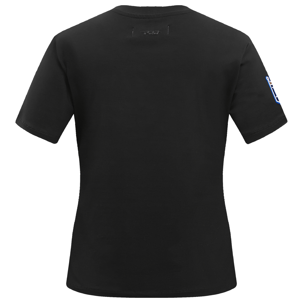 MLB KANSAS CITY ROYALS CLASSIC SHORT SLEEVE WOMEN'S SINGLE JERSEY SLIM FIT TOP (BLACK)
