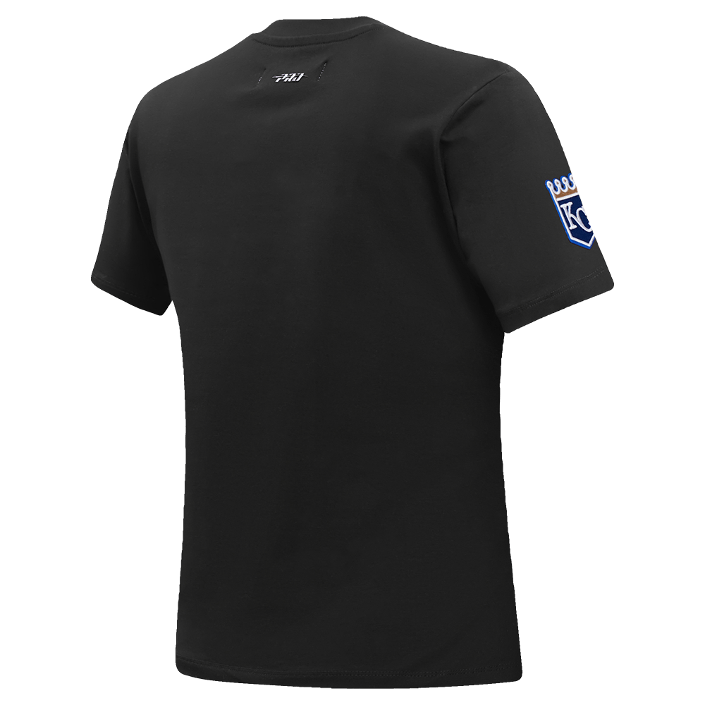 MLB KANSAS CITY ROYALS CLASSIC SHORT SLEEVE WOMEN'S SINGLE JERSEY SLIM FIT TOP (BLACK)