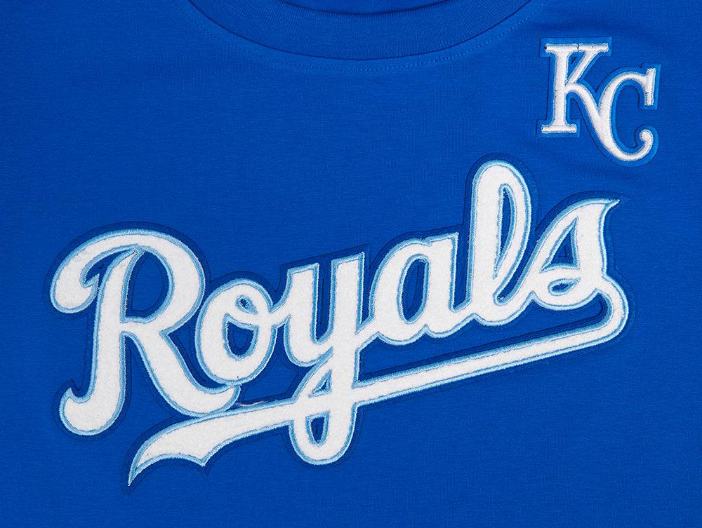 MLB KANSAS CITY ROYALS CLASSIC SHORT SLEEVE WOMEN'S SINGLE JERSEY SLIM FIT TOP (ROYAL BLUE)