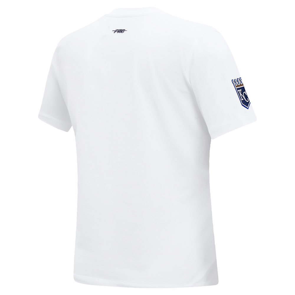 MLB KANSAS CITY ROYALS CLASSIC SHORT SLEEVE WOMEN'S SINGLE JERSEY SLIM FIT TOP (WHITE)