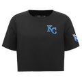 MLB KANSAS CITY ROYALS CLASSIC WOMEN'S BOXY TOP (BLACK)