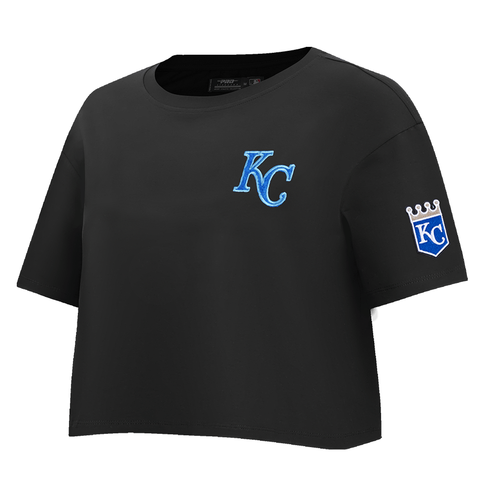MLB KANSAS CITY ROYALS CLASSIC WOMEN'S BOXY TOP (BLACK)