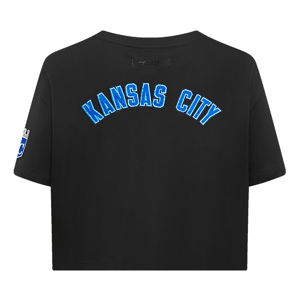 MLB KANSAS CITY ROYALS CLASSIC WOMEN'S BOXY TOP (BLACK)
