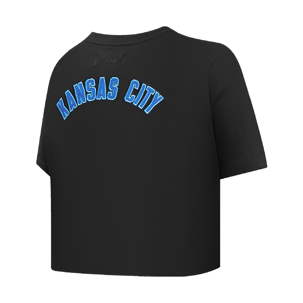 MLB KANSAS CITY ROYALS CLASSIC WOMEN'S BOXY TOP (BLACK)