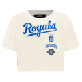 MLB KANSAS CITY ROYALS RETRO CLASSIC WOMEN'S BOXY TOP (EGGSHELL)