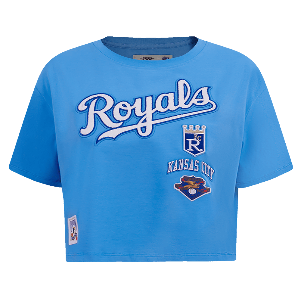 MLB KANSAS CITY ROYALS RETRO CLASSIC WOMEN'S BOXY TOP (UNIVERSITY BLUE)