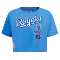 MLB KANSAS CITY ROYALS RETRO CLASSIC WOMEN'S BOXY TOP (UNIVERSITY BLUE)