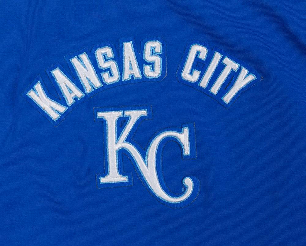 CAMISETA DEPORTIVA RELAJADA CLÁSICA PARA MUJER MLB KANSAS CITY ROYALS FIR CON ESPALDA DE NADADORA (AZUL REAL)