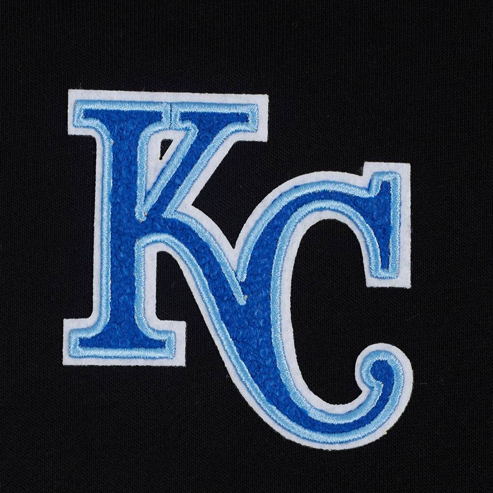 MLB KANSAS CITY ROYALS CLASSIC WOMEN'S FLEECE HOODIE DRESS (BLACK)