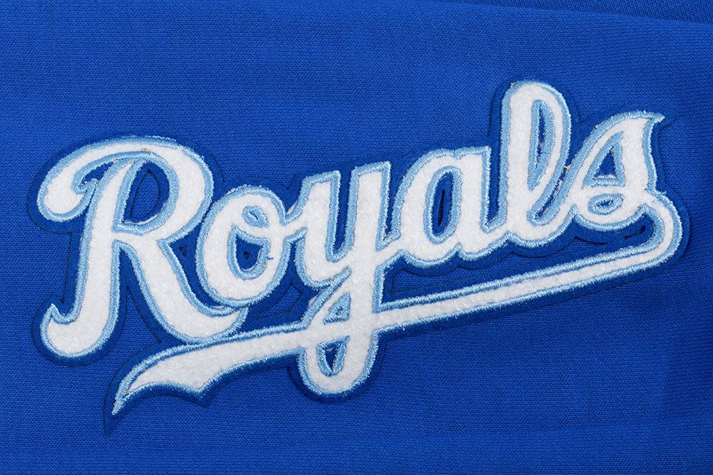 VESTIDO SUDADERA CON CAPUCHA DE POLAR CLÁSICO MLB KANSAS CITY ROYALS PARA MUJER (AZUL REAL)