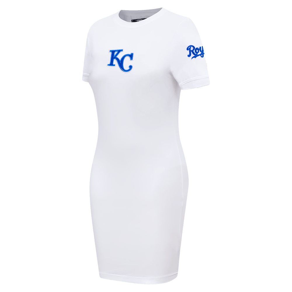MLB KANSAS CITY ROYALS CLASSIC WOMEN'S BODYCON DRESS (WHITE)