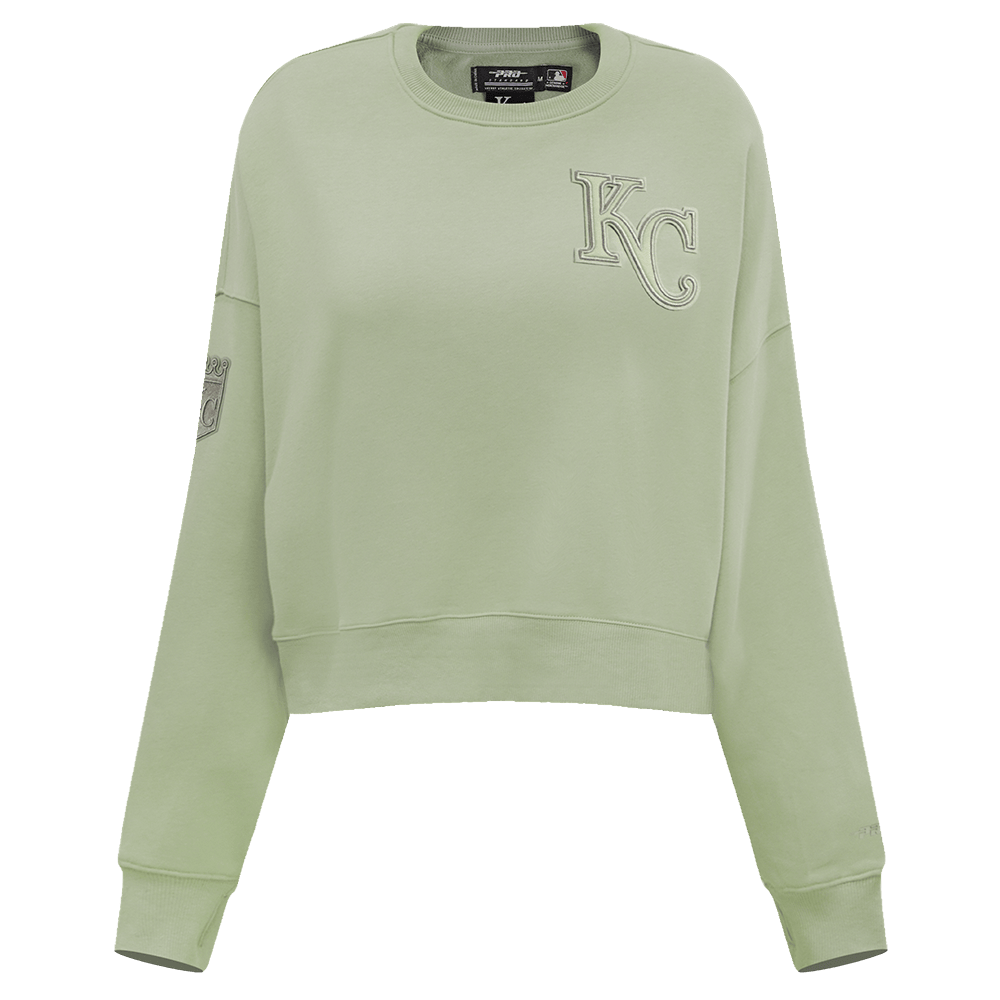 MLB KANSAS CITY ROYALS NEUTRAL FLEECE CREWNECK (MOSS)