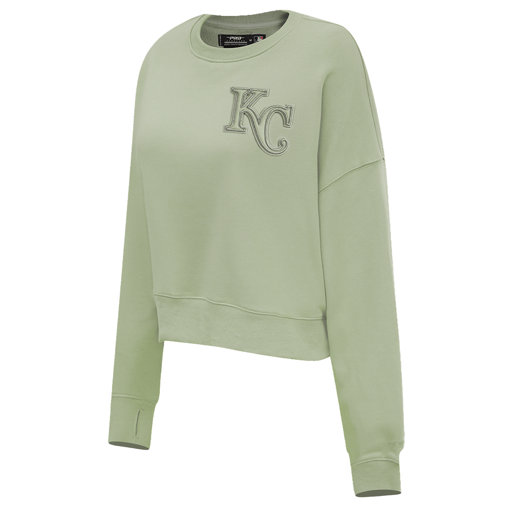 MLB KANSAS CITY ROYALS NEUTRAL FLEECE CREWNECK (MOSS)