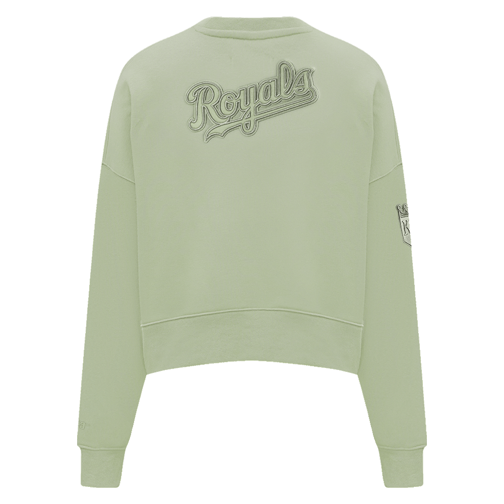 MLB KANSAS CITY ROYALS NEUTRAL FLEECE CREWNECK (MOSS)