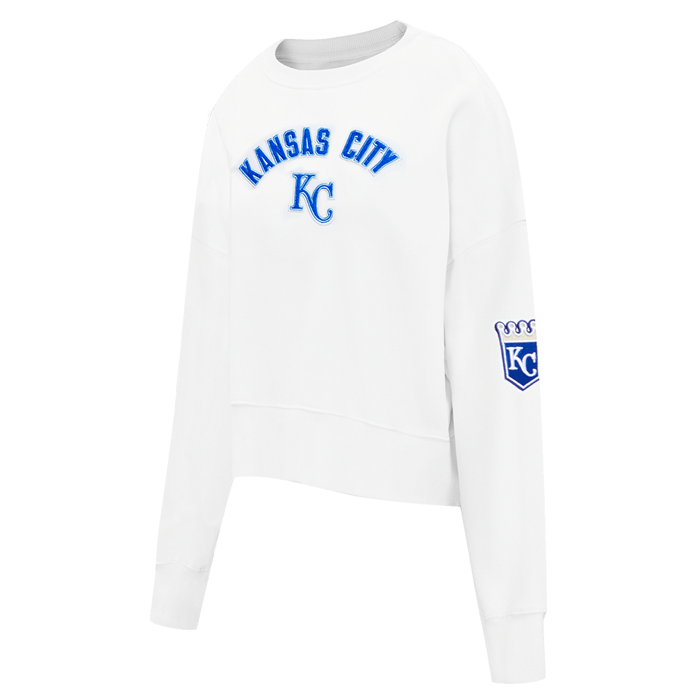 SUÉTER CLÁSICO DE CUELLO REDONDO PARA MUJER MLB KANSAS CITY ROYALS (BLANCO)