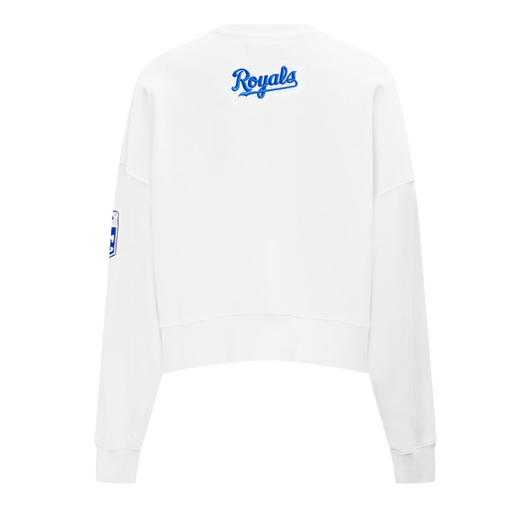 SUÉTER CLÁSICO DE CUELLO REDONDO PARA MUJER MLB KANSAS CITY ROYALS (BLANCO)