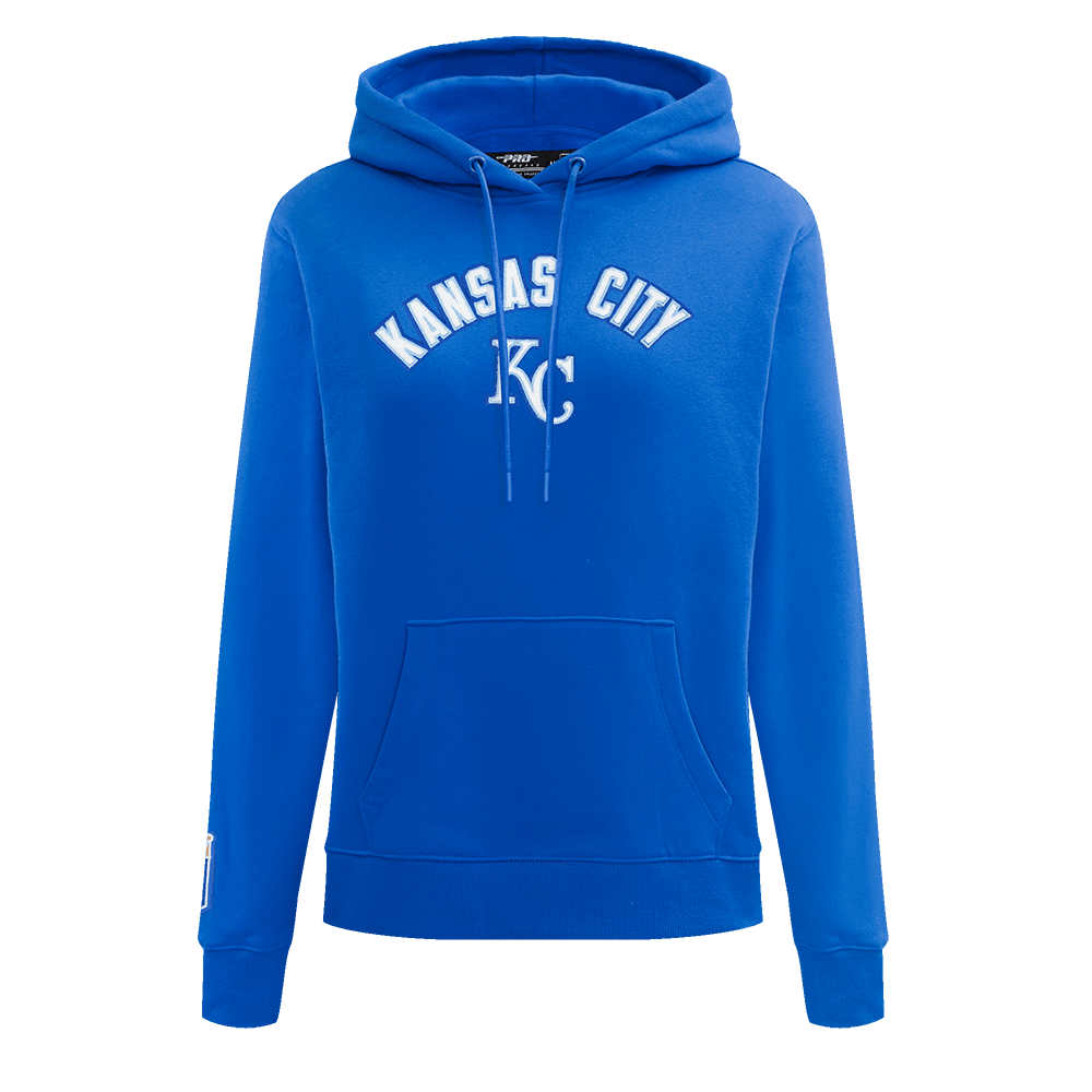 MLB KANSAS CITY ROYALS CLASSIC WOMEN'S FLEECE PULLOVER HOODIE (ROYAL BLUE)