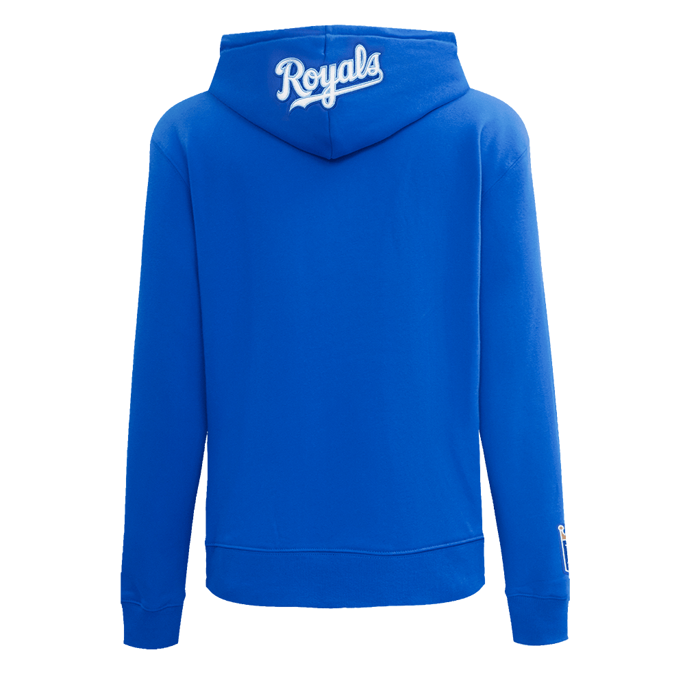 MLB KANSAS CITY ROYALS CLASSIC WOMEN'S FLEECE PULLOVER HOODIE (ROYAL BLUE)