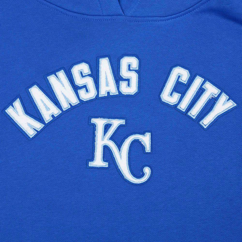 MLB KANSAS CITY ROYALS CLASSIC WOMEN'S FLEECE PULLOVER HOODIE (ROYAL BLUE)