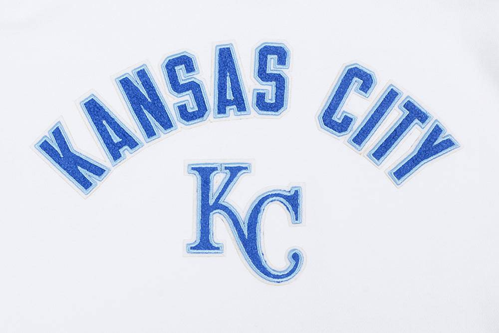 MLB KANSAS CITY ROYALS CLASSIC WOMEN'S FLEECE PULLOVER HOODIE (WHITE)