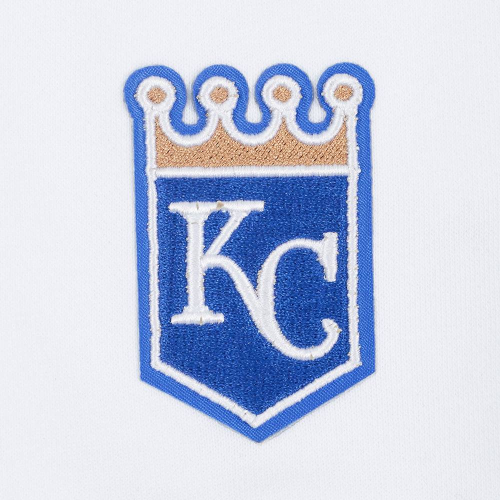 MLB KANSAS CITY ROYALS CLASSIC WOMEN'S FLEECE PULLOVER HOODIE (WHITE)
