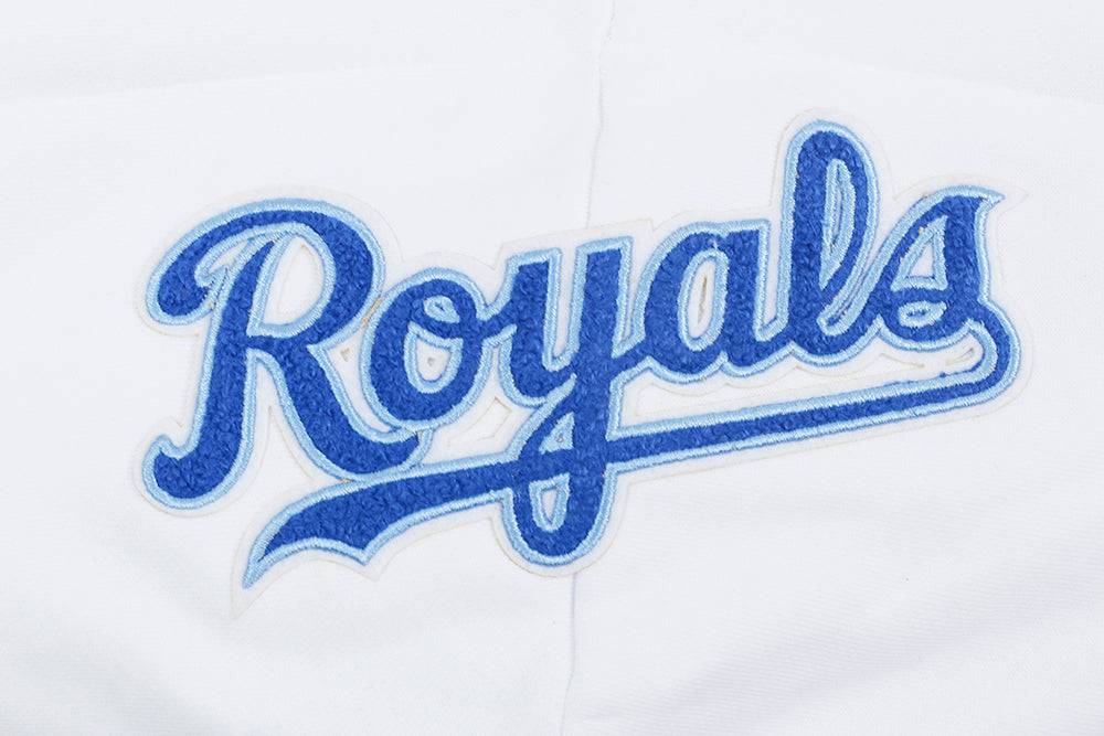 MLB KANSAS CITY ROYALS CLASSIC WOMEN'S FLEECE PULLOVER HOODIE (WHITE)