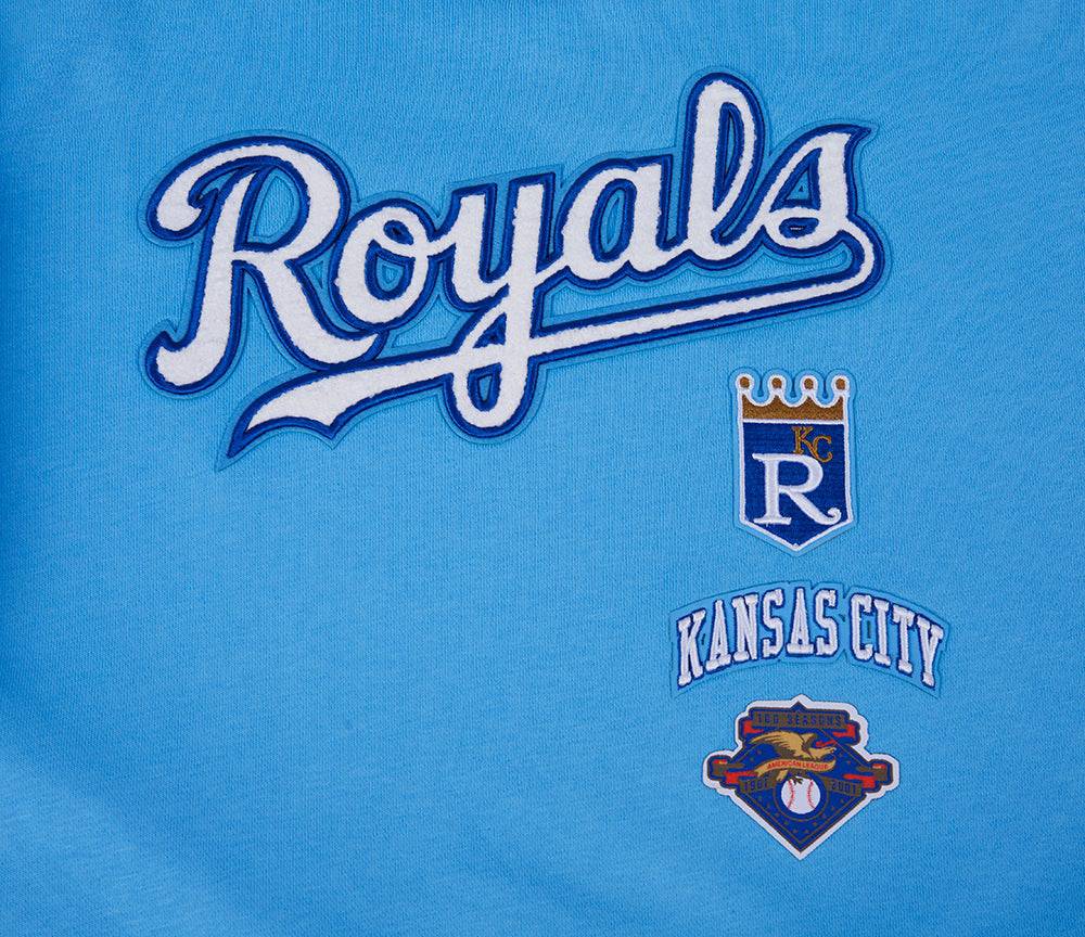 CAMISETA CLÁSICA RETRO DE CUELLO REDONDO PARA MUJER MLB KANSAS CITY ROYALS (AZUL UNIVERSITARIO)