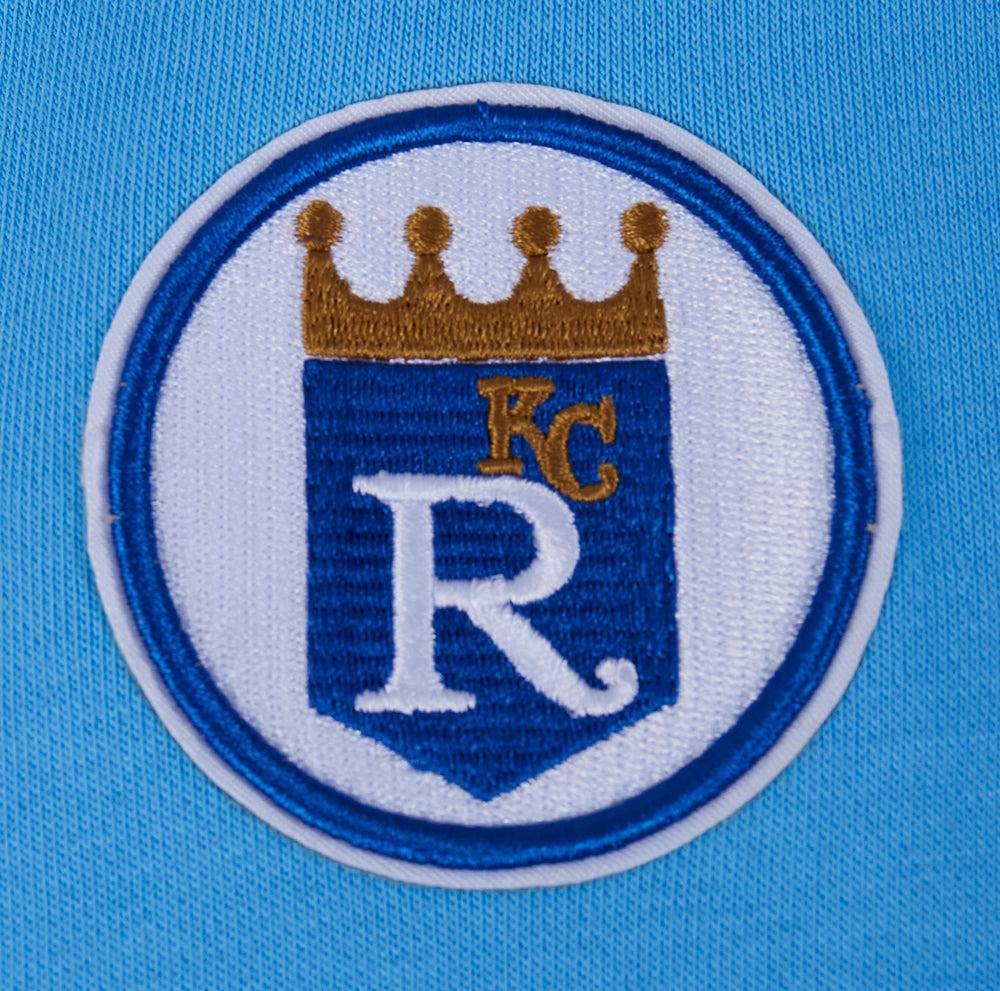 CAMISETA CLÁSICA RETRO DE CUELLO REDONDO PARA MUJER MLB KANSAS CITY ROYALS (AZUL UNIVERSITARIO)
